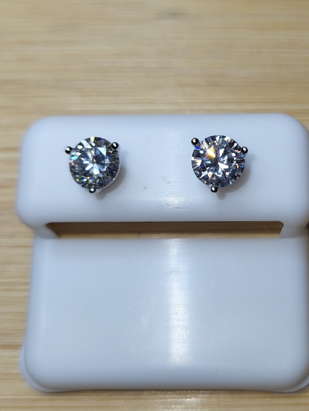 Classic Round 2CTW Moissanite Stud Earrings - 925 Sterling Silver